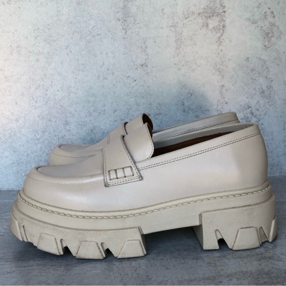 Alohas Trailblazer Platform Loafers - Cream Leather, 37 - Picture 8 of 12